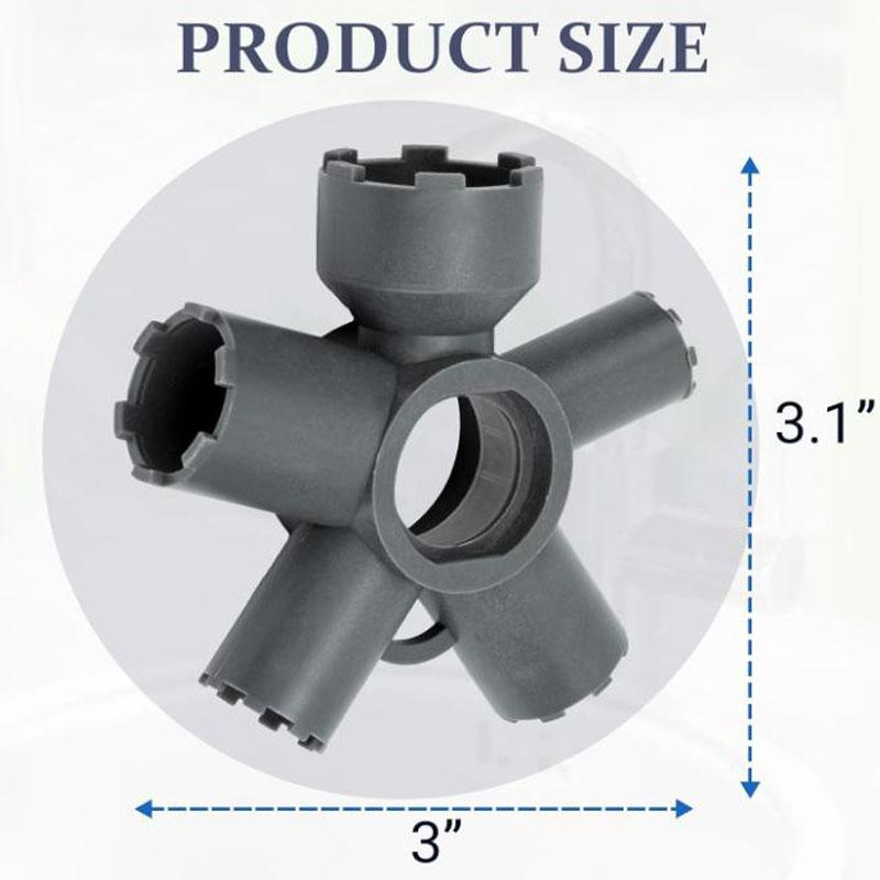 10-in-1 Faucet Aerator Removal Tool for Hidden Threaded Aerator and Aerator with Housing (Cut Edge&Round), Faucet Aerator Tool