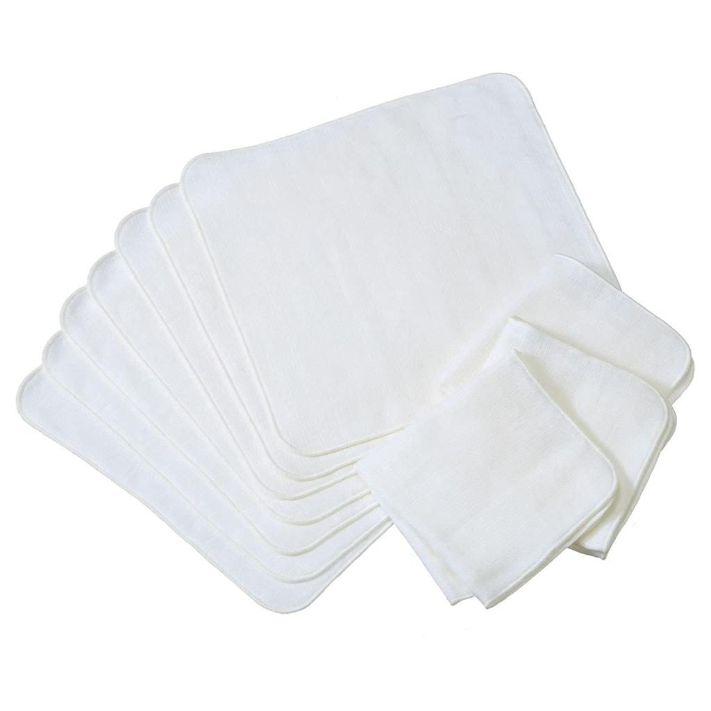 Set of 10 gauze handkerchiefs, made in Japan, Senshu towels (approx. 23 x 23 cm), off-white