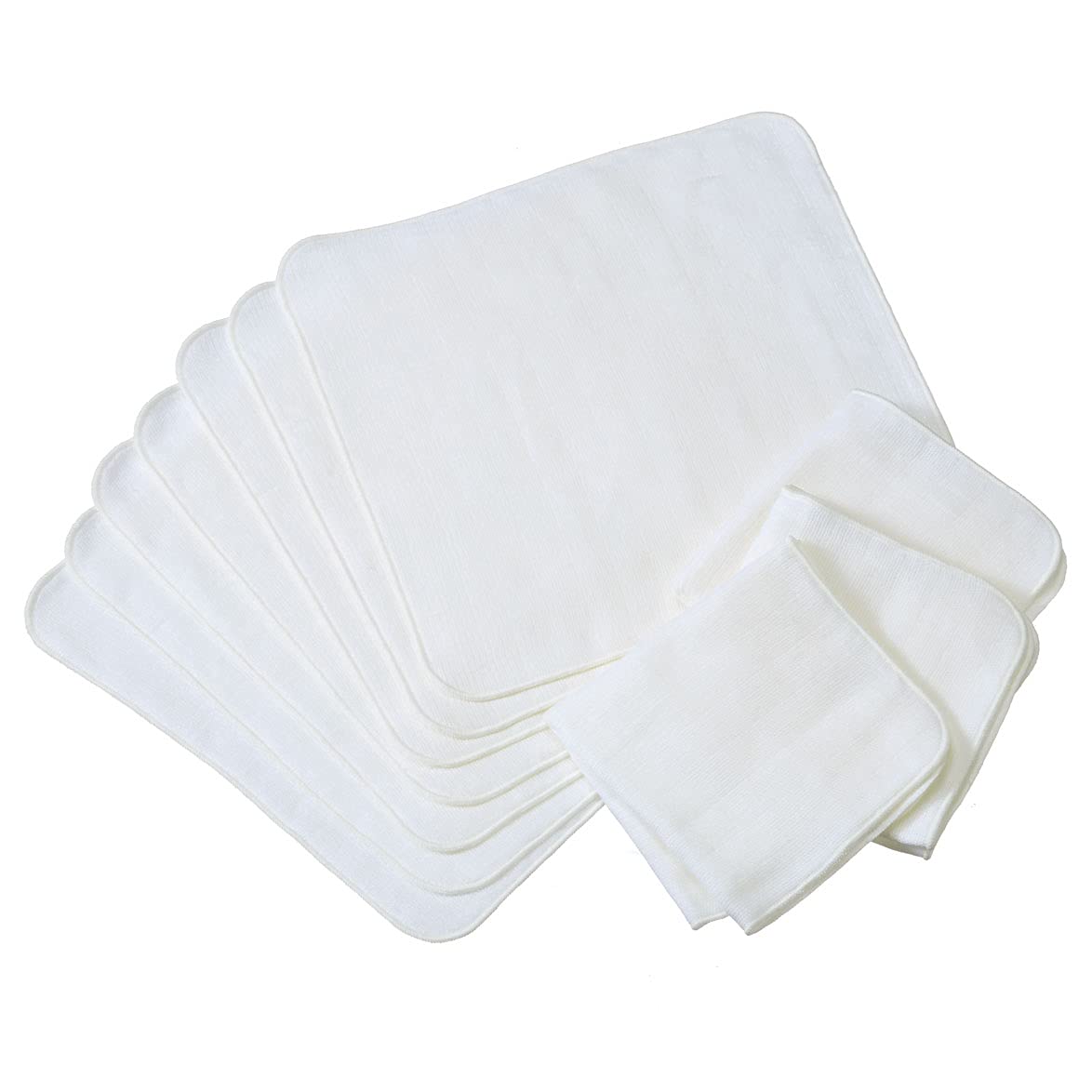 

Set of 10 Gauze Made in Senshu Towel 23 x Handkerchiefs, Single-Sided, Japan, (Approx. 23cm), Off-White