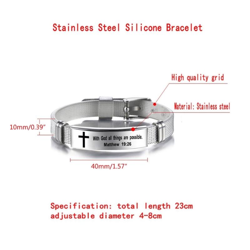 Miłość nigdy nie zawodzi inspirujące pisma święte opaska na nadgarstek chrześcijański krzyż inspirująca bransoletka jestem z tobą modne bransoletki Bangle