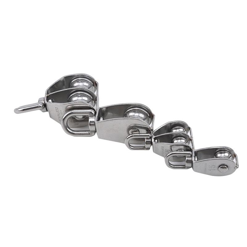 M15/M25 Single/Double Wheel Swivel Lifting Rope Pulley Set Lifting Wheel Tools Wire Rope Crane Pulley