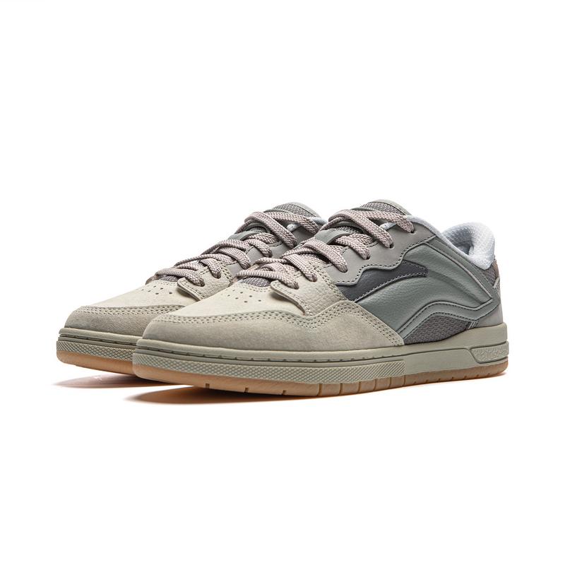 Li Ning Versatile Trendy Non-Slip Durable Low-Top Skate Shoes Women Sneakers Gray AEPU048-5