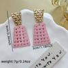 Fashionable Colorful Geometric Irregular Oval Earrings