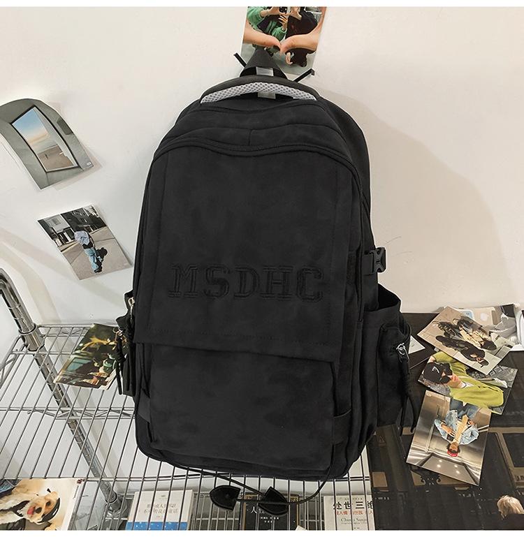 High-value schoolbag, fashionable and simple, large-capacity backpack, junior high school student, male and female backpack, computer bag, fashionable