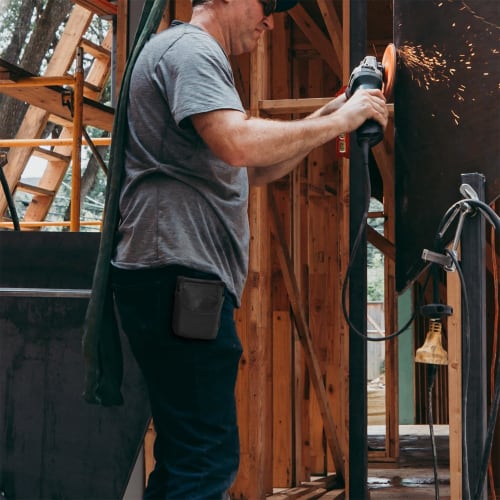 Measuring Tape Tool Pouch with Belt Clip, Tape Measure Clip Holster, 3.81*1.57*4.72 inches, Wear-Resistant Thick Belt Measuring Tape Tool Pouch for Te