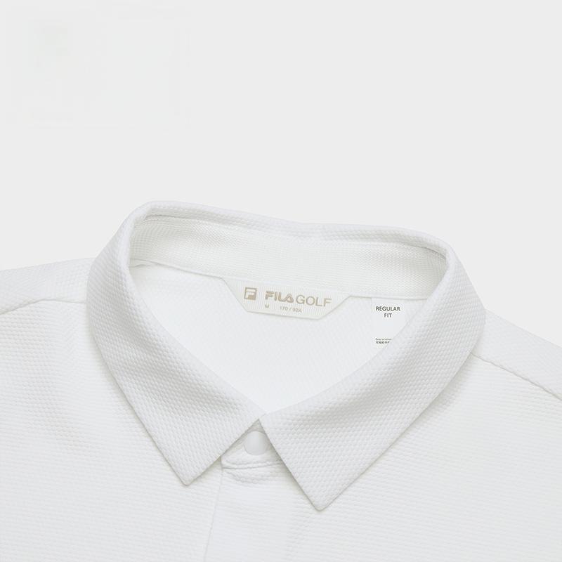 Fila Golf Series Sun Protection Short Sleeve Polo Shirt Men Tops Jade-White A11M525108F-WT