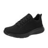 Comfortable All-black Women's Shoes Spring and Summer Mesh Shoes Women's Breathable Sports Shoes Women's Soft-soled Running Shoes Casual Work Shoes