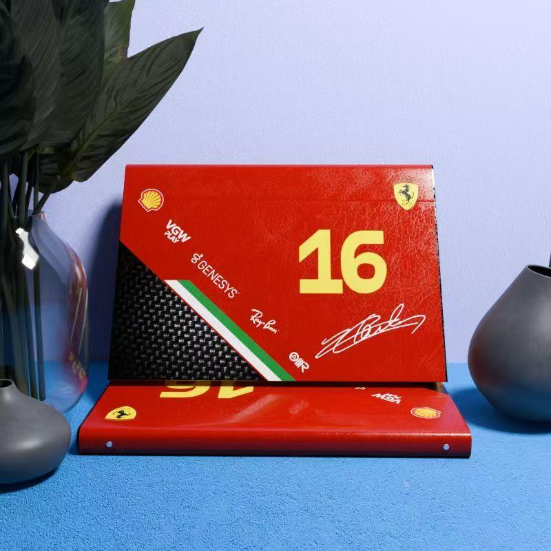 A5 Notebook For Ferrari F1 team Hamilton 2025 helmet imitation leather A5 horizontal line notebook blank Dorian manual ledger
