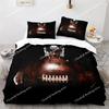 Sport Bettbezug Set American Football Spieler Bettwäsche Set für Jungen Mädchen Kinder Weicher Ballsport Steppdeckenbezug mit Kissenbezügen