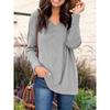 Women S Casual Long Sleeve V Neck T Shirt For Spring Autumn