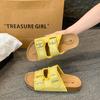 Belt buckle round head open-toed casual cool slippers women's 2025 summer new platform beach shoes