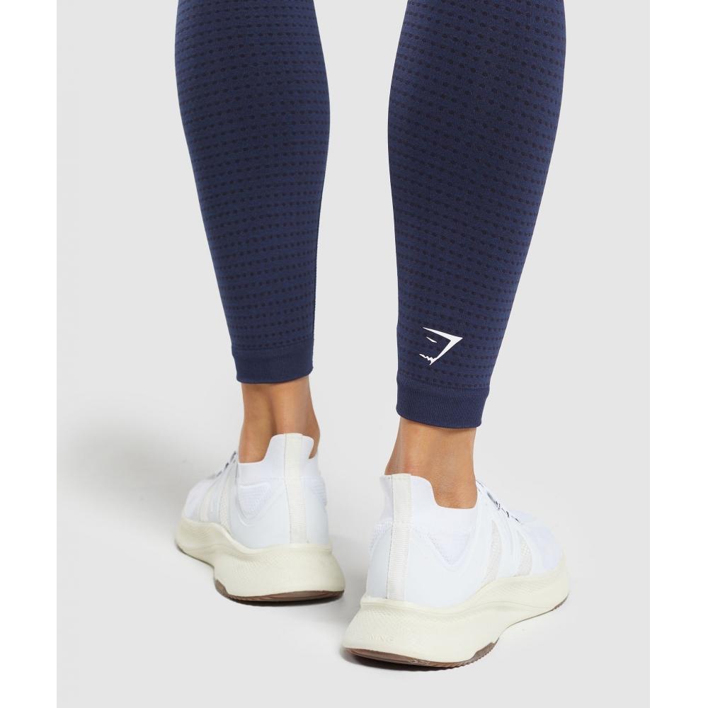 Gymshark Vital Seamless Leggings Heavy Blue  Marl B1a2b Ucw7