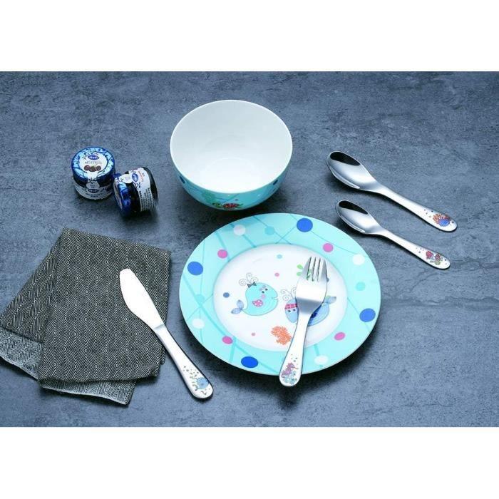 Ensemble de coutellerie - EXZACT - 6 PCS - Acier Inoxydable - Pour Enfants - Compatible Lave-Vaisselle