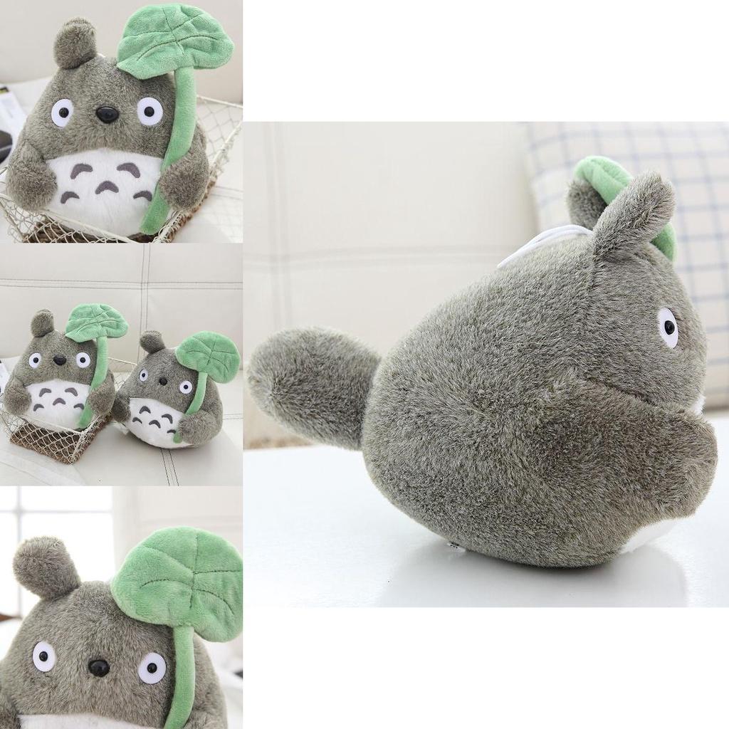Cute Anime My Neighbor Totoro Plush Toy With Lotus Leaf 22/30cm Stuffed Kid Gift