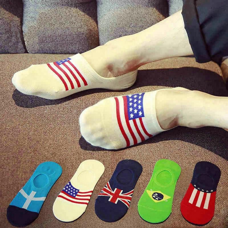 Korean Style Men's Non-Slip No-Show Summer Socks with Silicone Grip