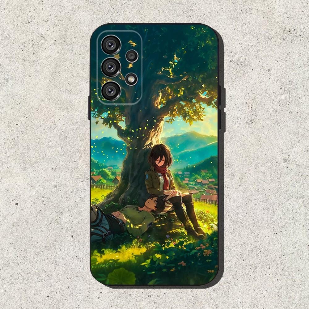 Attack On T-Titan Mikasa Phone Case For Samsung S25,S24,S21,S22,S23,S30,Ultra,S20,Plus,Fe,Lite,Note,10,9,5G Black Cover