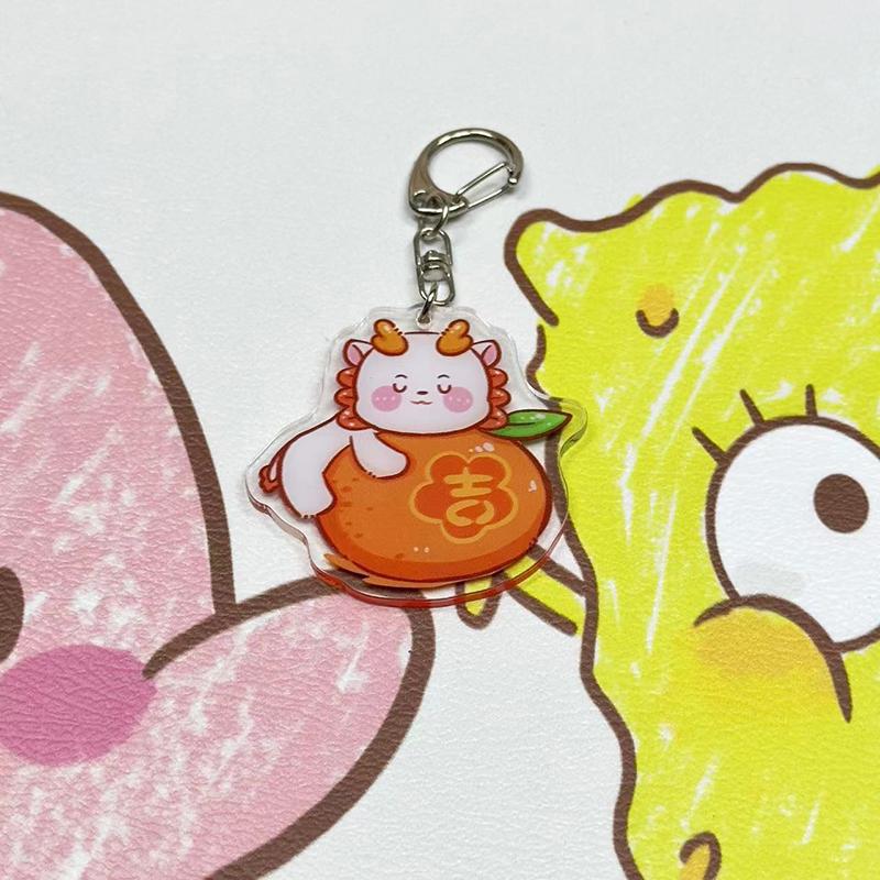 

Брелок с мультяшным драконом, кавайный талисман на сумку, кулон с драконом, подарок на день рождения, брелок