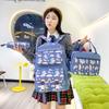School bag new lightweight nylon backpack female cute cartoon three-piece set primary school students large-capacity school bag, fashionable