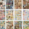 Kniha samolepek Realistická výšivková textura Samolepky Obsahuje 680 ks Roztomilé výřezové samolepky pro deníky Scrapbooking Plánovače