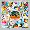 50 Waterproof Volleyball Sticker Pack: Creative Cartoon Stickers for Suitcases, Scooters, Computers, and Tablets.