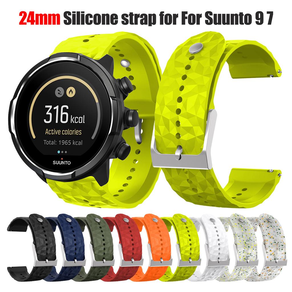 24mm Silikon Uhrenarmband für Suunto 9/7/D5/9 BARO Armband für Suunto Spartan Sport Wrist HR Baro Armband Ersatz-Uhrenband Correa