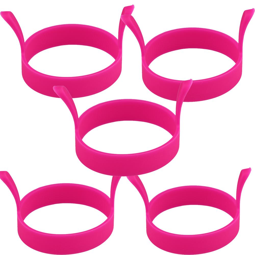 8X Silicone Ring Fried Egg Mold Nonstick Pancake Ring Molds Heat Resistant Multi-function Portable Creative for Cooking DIY Tool