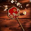 Chinese Style Mini Chinese Fan Tassels with Pendant Bridal Group Fan Vintage Handheld Chinese Silk Fan Chinese Wedding