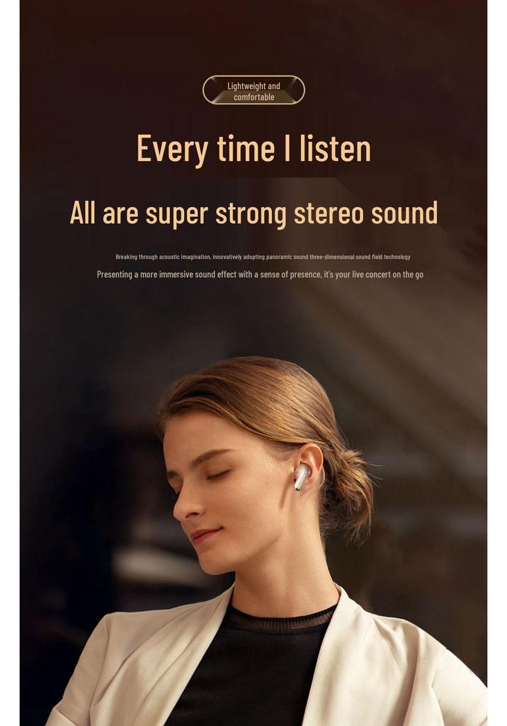 New Y6 True Wireless Bluetooth Earbuds, In-ear with Long Battery Life, Short Handle, Low Latency.