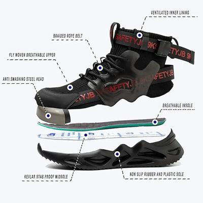 Safety Shoes Men Steel Toe Work Shoes Puncture Proof Sneaker Man Industrial Work Safety Boots Breathable Protective Boot