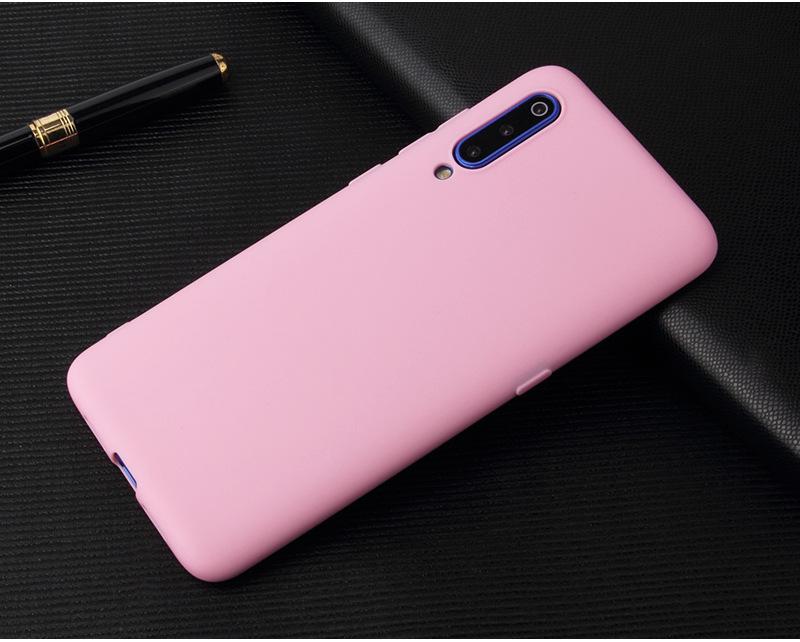 For Xiaomi Mi 9 Mi9 SE Matte Silione TPU Soft Cover for Xiaomi Mi 9 SE Mi9 Lite Ultra-thin Candy Solid Color Case