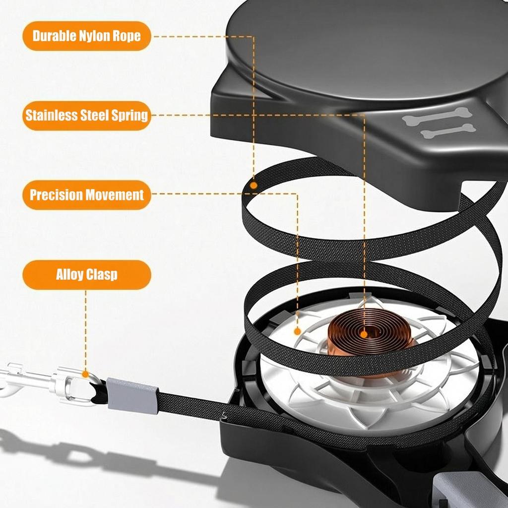 Automatic Scaling Dog Leash 3/5m Custom Dog Strap for Safe Night Walking Retractable Pet Leash Supplies with Comfortable Handle