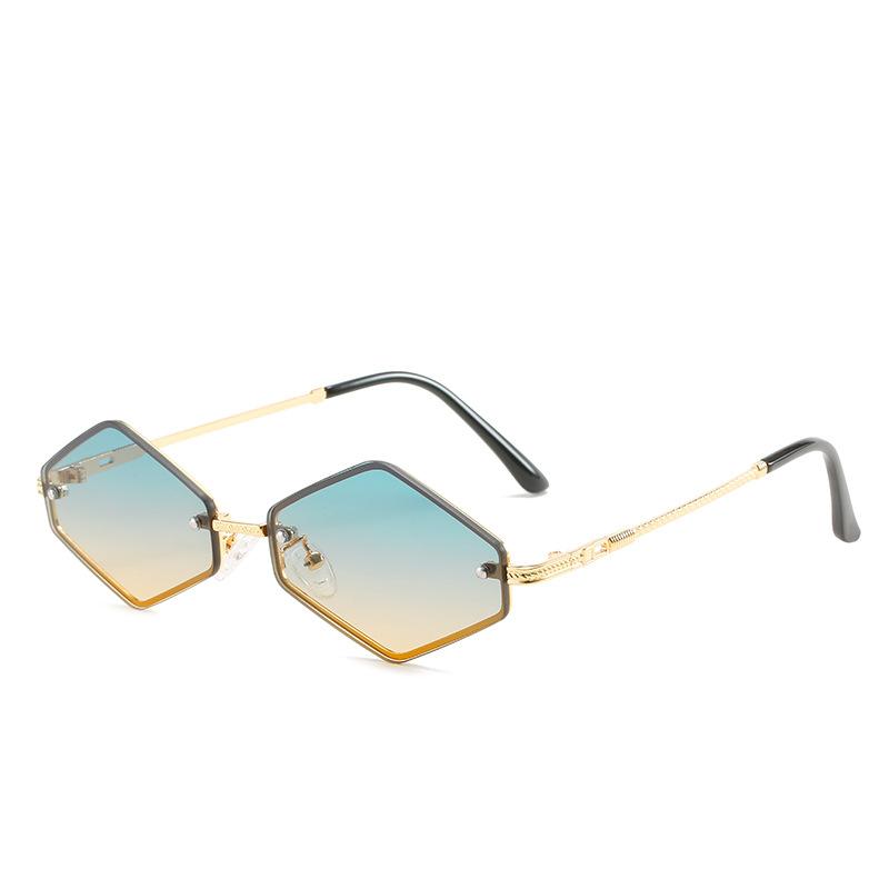 Personalized Small Frame Rhombus Sunglasses Women'S Tide Gradually Change Sunglasses Wind Trend Sunglasses Men