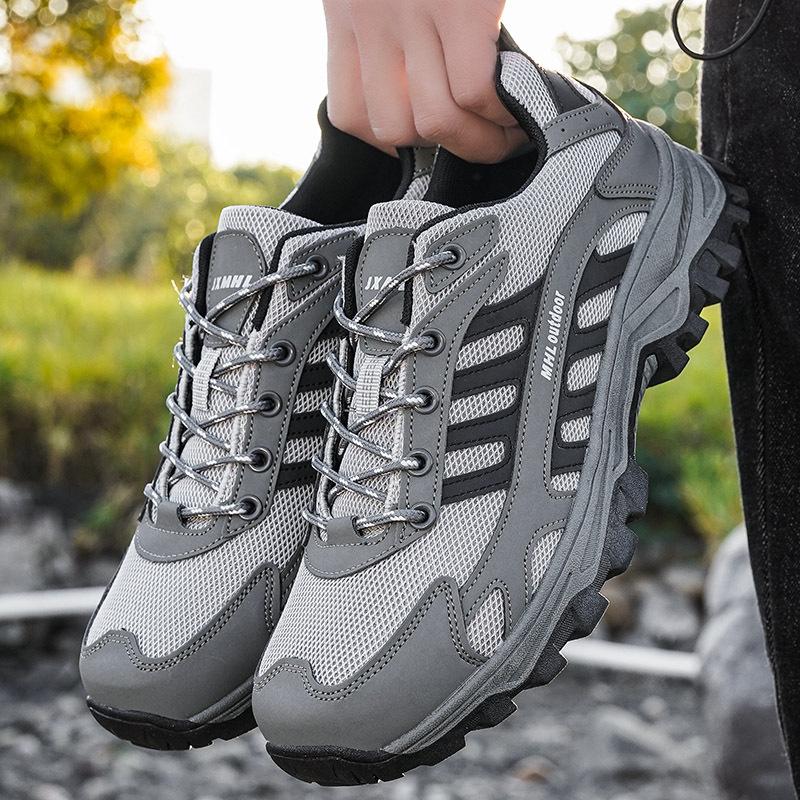 2026 Men s Breathable Mesh Low-Top Non-Slip Hiking Shoes - Large Size & Lightweight 43