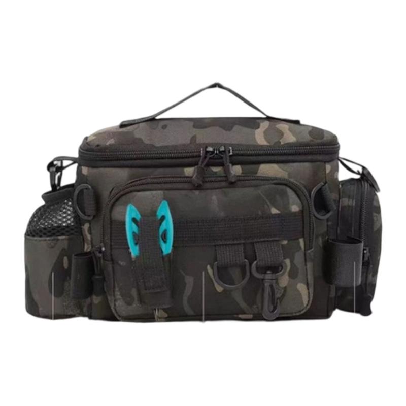 Waterproofs Fishing Gear Bag Outdoor Shoulder Crossbody Bag Fishing Tackle Backpacks Multipockets Lures Gear Shoulder Bag