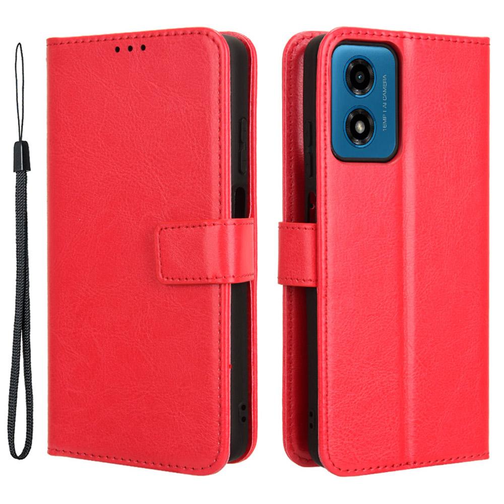 Wallet Case for Motorola Moto G04 4G/G04s 4G/G24 4G/G24 Power/E14 4G Cover PU Leather+TPU Phone Shell