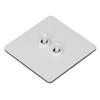 Wall Toggle Switch Stainless Steel Panel Insulated PC Base 2 Gang 2 Way Double Pole Toggle Switch Minimalist White