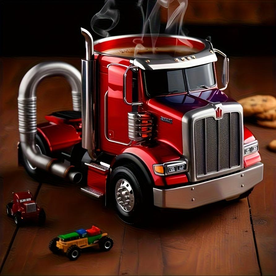 Halloween-2025-Latest Hot-selling Fun Truck Coffee Cup Handmade Durable Semi-trailer Shape Suitable for Men And Women Truck Driver Gifts