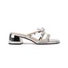 Crystal Butterfly Drag~ Rhinestone Word with Thick Heels Slippers Female 2025 New Fairy Style Sandals Dinner Outside Wear Summer