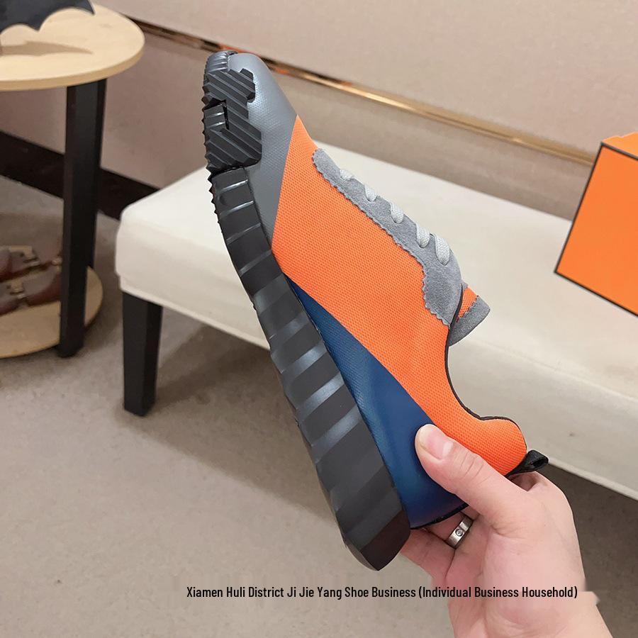 2025 Europäischer Stil Herren Casual Mesh Sneakers: Atmungsaktive, vielseitige Schnür-Skateschuhe