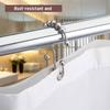 10 Pieces Metal Shower Curtain Rings Rusts Resistant Double Gliding Hooks Rollers for Bathroom Curtains and Liners