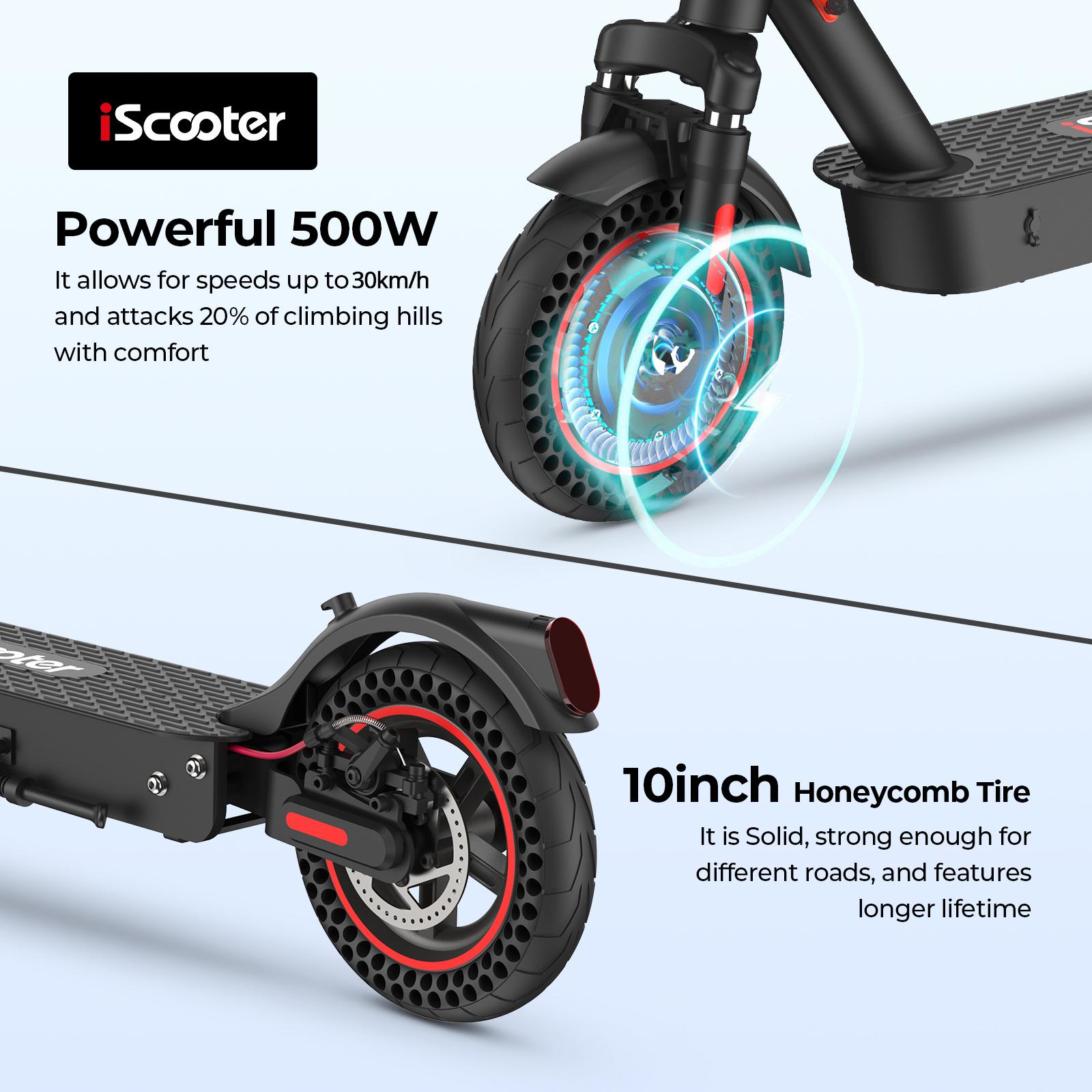 Scooter elettrico iScooter i9max 500w 35km/h Pneumatico a nido d