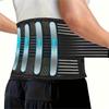 Compression Waist Support Belt with 5 Reinforced Support Plates, Breathable Mesh Back Support, And Adjustable Elastic Compressio