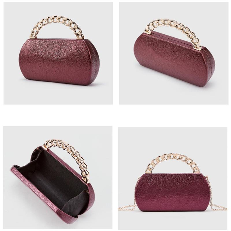 2025 Neues Mode Design Damen Übertrieben Große Eisenkette Abend-Clutch-Tasche High-End Party-Handtasche Dame Bankett Crossbody-Tasche
