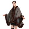 2025 New Korean Checked Scarf Women's Cape Plush Shawl Winter Warm Cape Charming Women's Coat Plush Elegant Gift Party Versatile Cloak