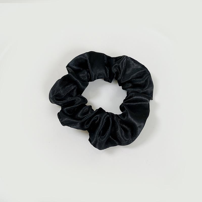 European-American Satin Pleated Hair Tie - French Minimalist Design