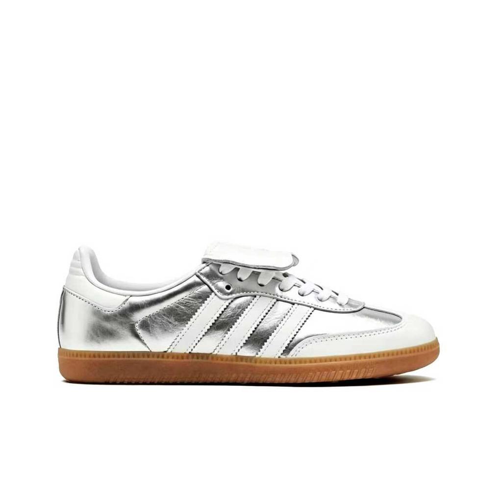 Adidas Originals Samba LT Leather Low top Skateboard Shoes Unisex Silver White IG4279(Team768-)