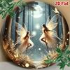 Metal Poster Wall Art Magic Fairy Forest Moon Decor for Living Room