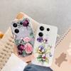 Fashion Flower Soft Clear Silicone Case For Xiaomi Redmi Note 13 14T 15 Samsung A55 A35 S24 FE iPhone Huawei Honor Camera Protective Shockproof Cover