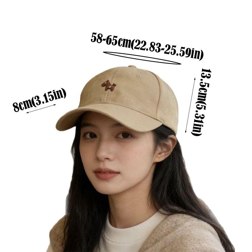 Embroidered Peaked Cap Large Head Circumference Sun Hat Korean Style Baseball Cap  Men Women
