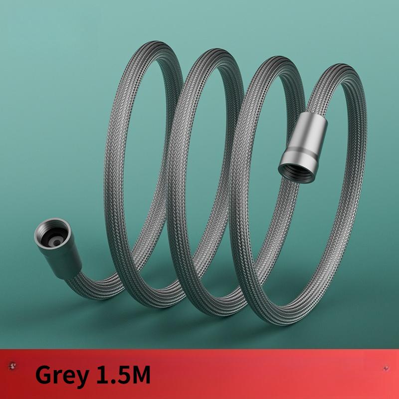 

Nylon Rope Braided Shower Pipe 4 Points Universal Water Pipe Hot and Cold Shower Head Explosion-proof Connecting Pipe 1.5m/ 2m